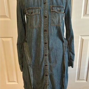 GAP Denim Button-Up Dress - Blue
